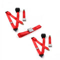 Red Retractable Bench Seat Belt Kit for Ford Falcon 1964-1965 W225