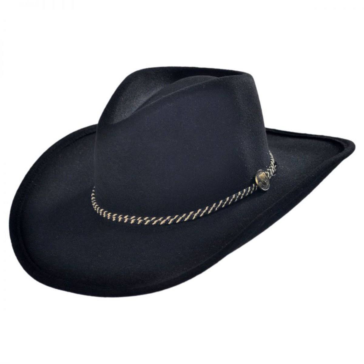 Black Buffalo Fur Hat C3313