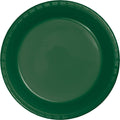 Hunter Green Plastic Banquet Plate (Case of 240) W81444