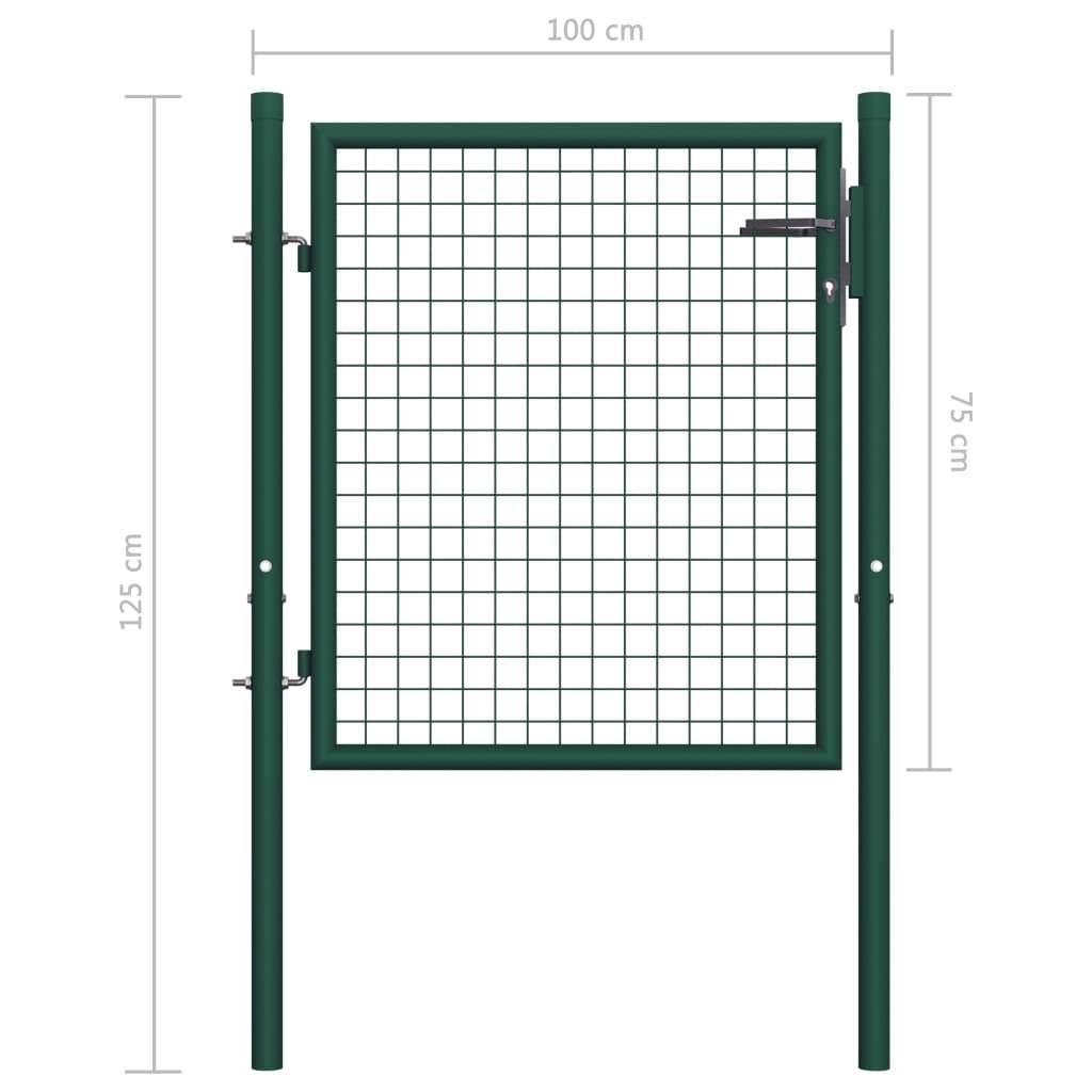 Green Steel Fence Gate X5569