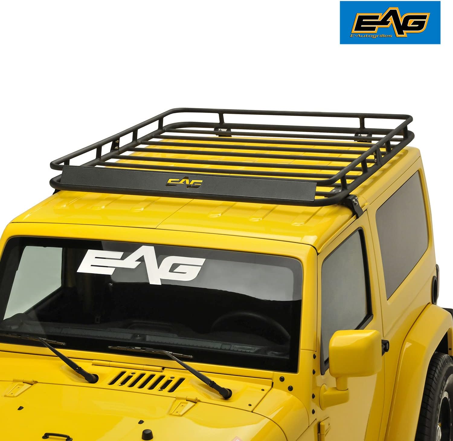 2/4 Door Roof Rack Cargo Basket with Wind Deflector 2 PCS B593