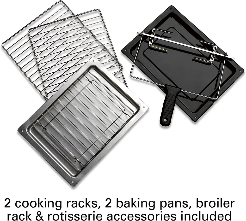 Convection Countertop Toaster Oven with Rotisserie, Extra-Large, Black and Stainless S79247