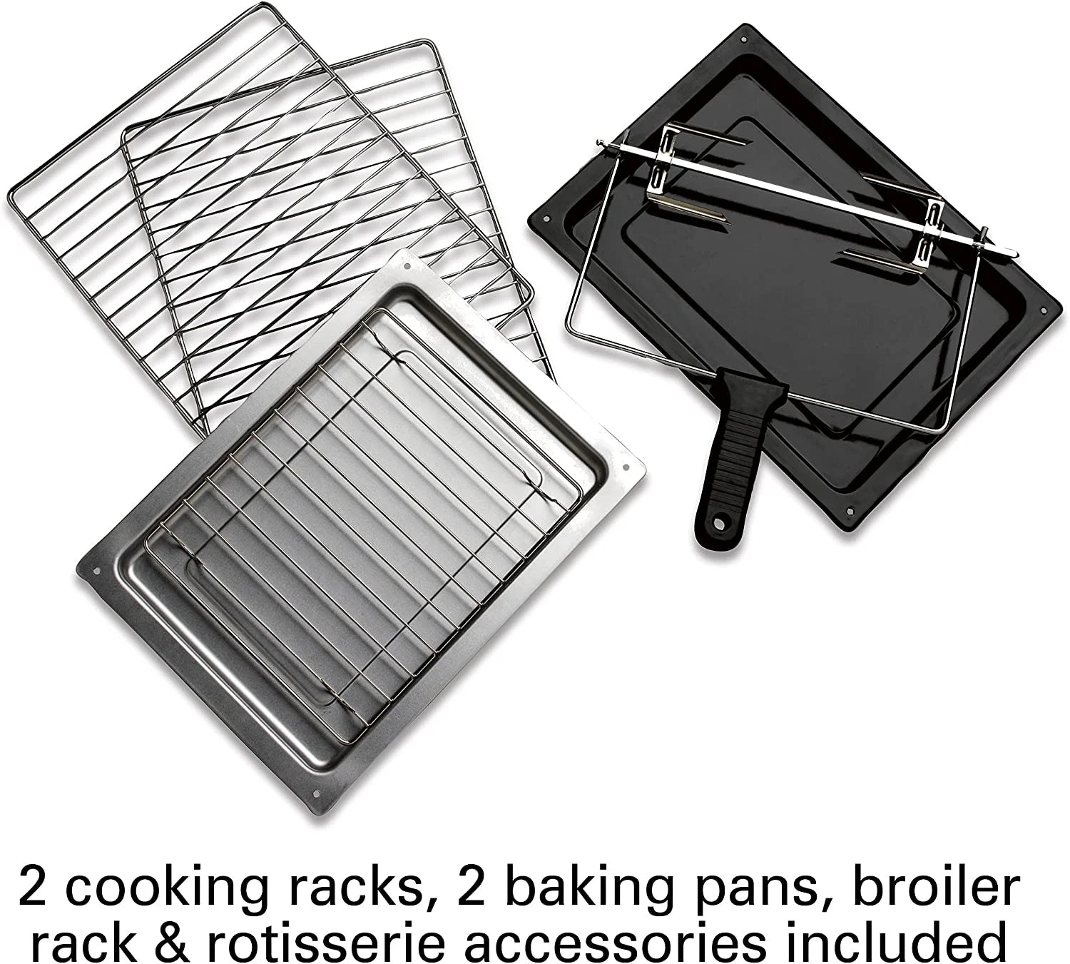 Convection Countertop Toaster Oven with Rotisserie, Extra-Large, Black and Stainless S79247