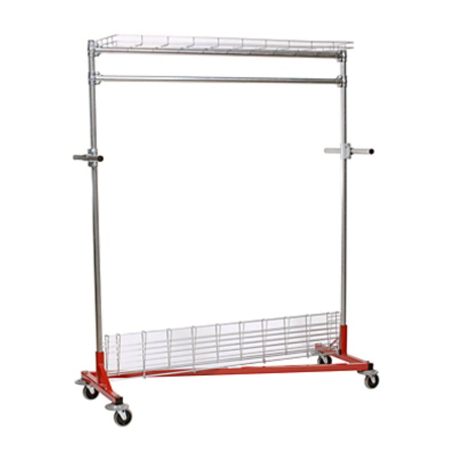 Blue Steel Rolling Garment Rack U8128