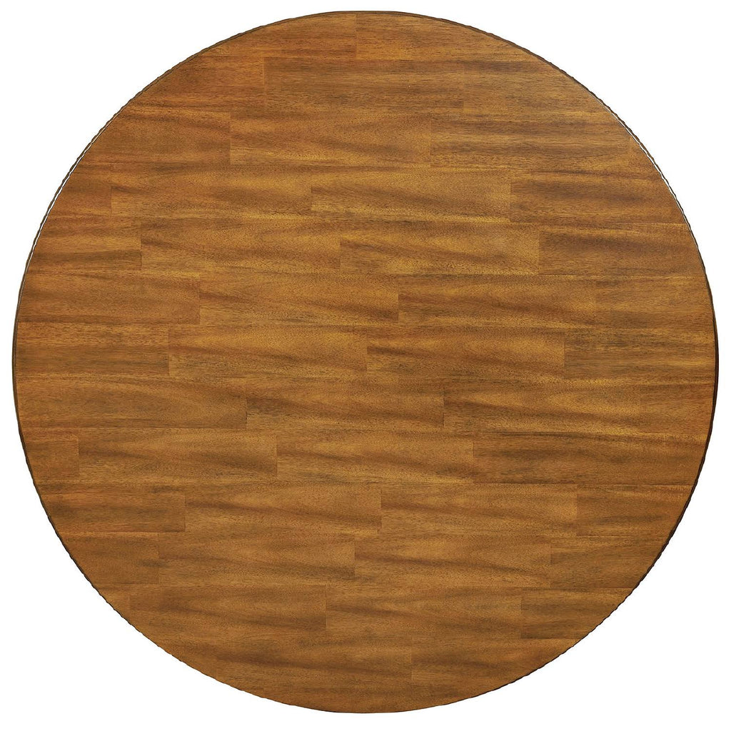 Dark Brown Oak Round Table L962
