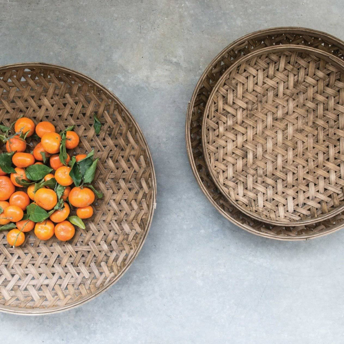 Set of 3 Bamboo Baskets A964717