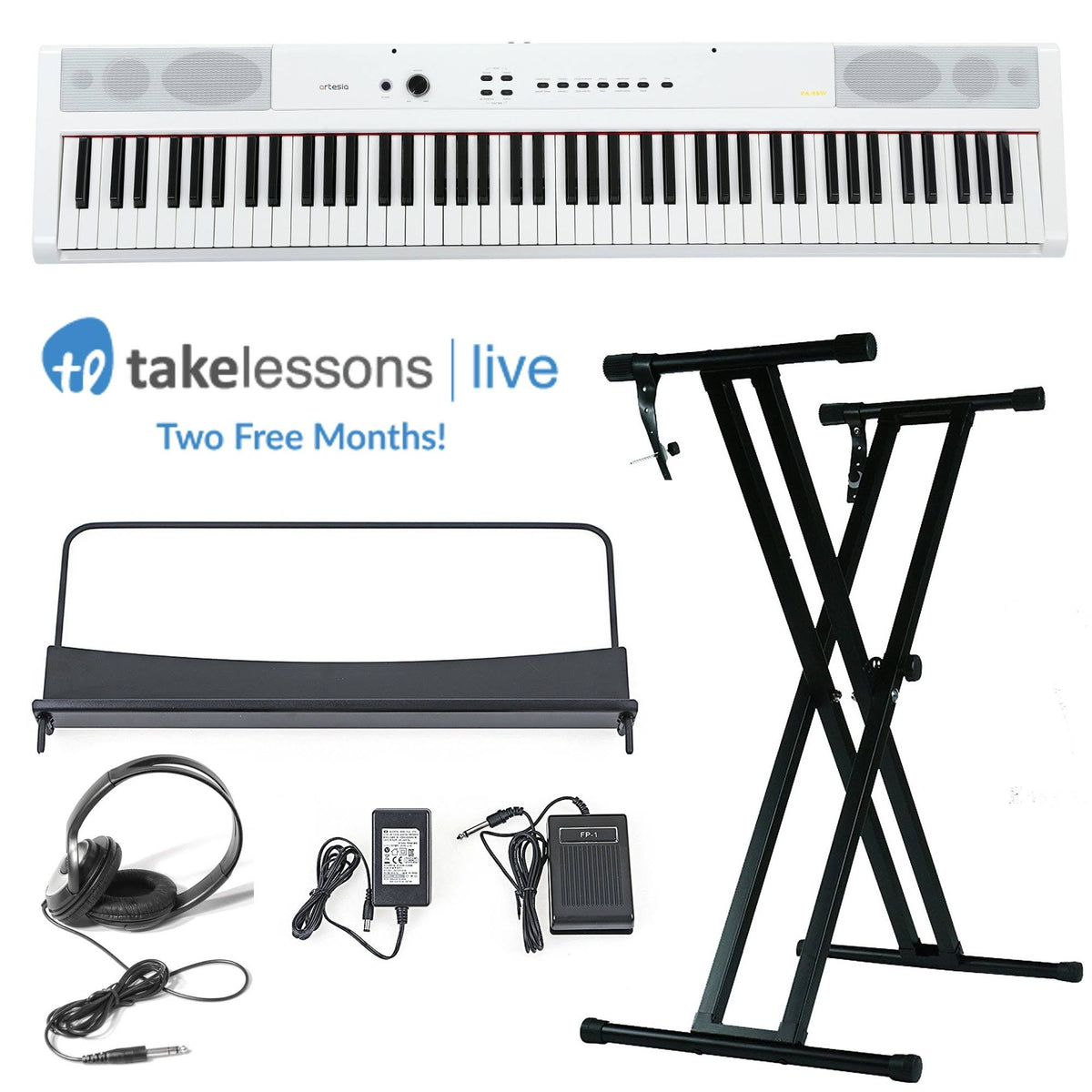 White 88-Key Weighted Hammer Action Digital Piano Z9822