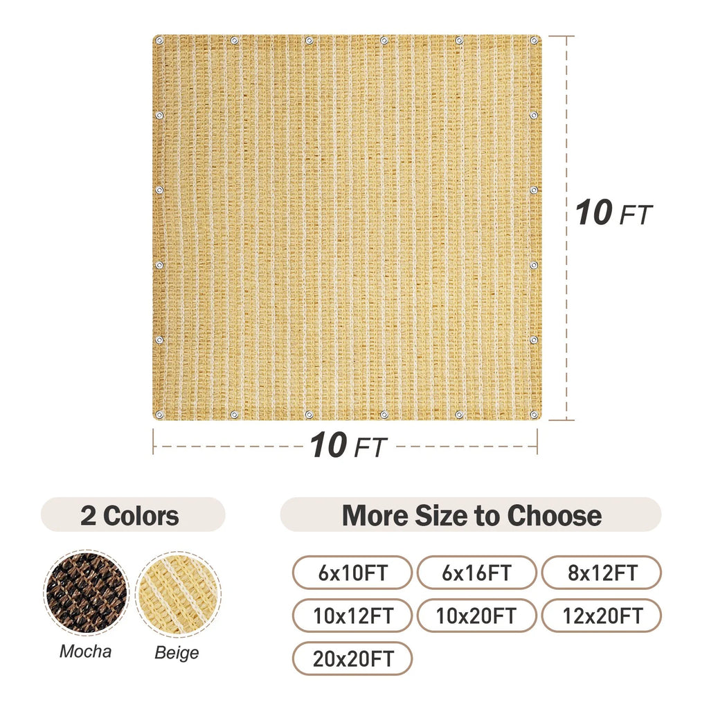 10 x 10 FT Beige Shade Cloth R207