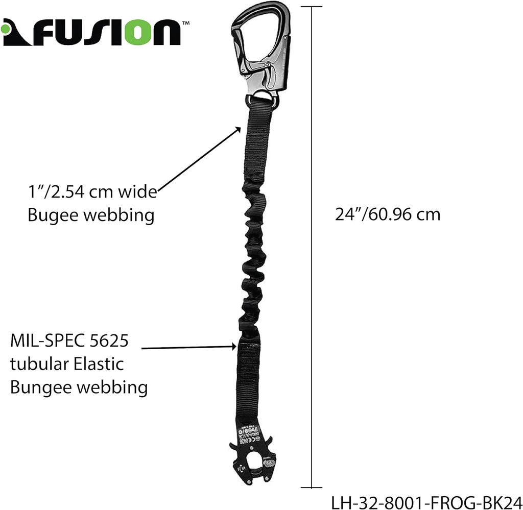 Black 24 Inches Elastic Bungee Lanyard with Snap Hook P83046
