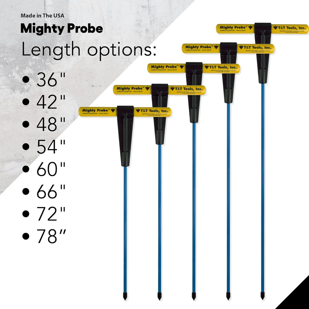 60-Inch Insulated Metal Soil Probe with T-Handle X518094