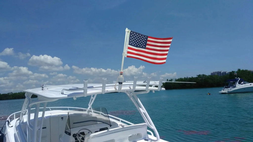 American Flag with Pole for Boat Rod Holder R85018
