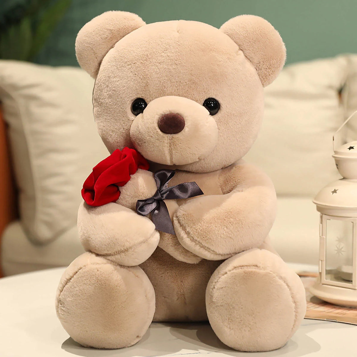Teddy Bear Plush Toys with Rose Stuffed Animals B339413