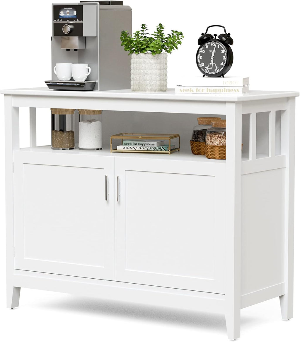 Brown Freestanding Buffet Cabinet with Adjustable Shelf R413054