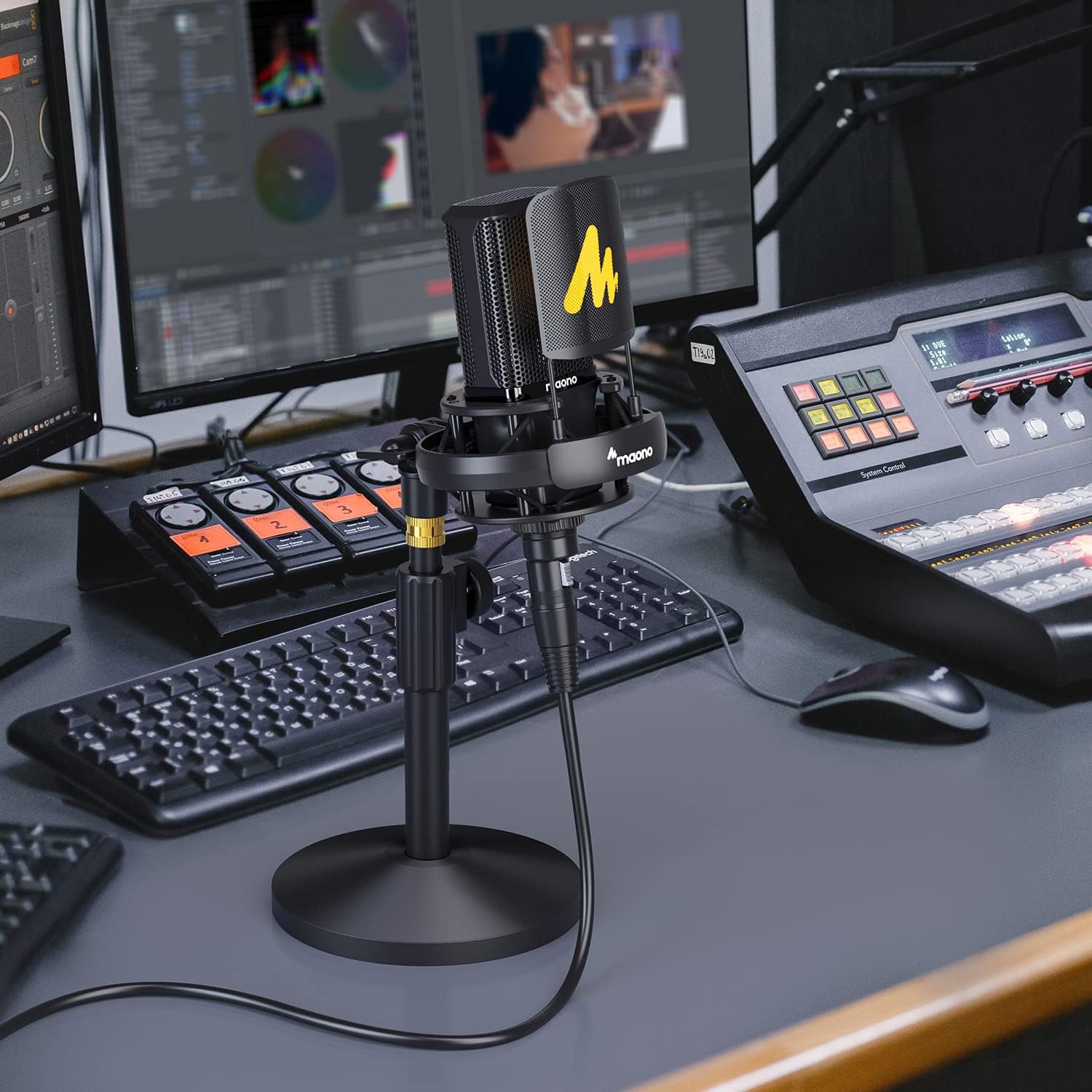 XLR Condenser Microphone with 34mm Large Diaphragm Cardioid Studio Mic C752006