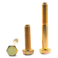 1 1/4x22-7 x 5x22 Coarse Thread Grade 8 Hex Cap Screw Alloy Steel Yellow Zinc Plated O92868