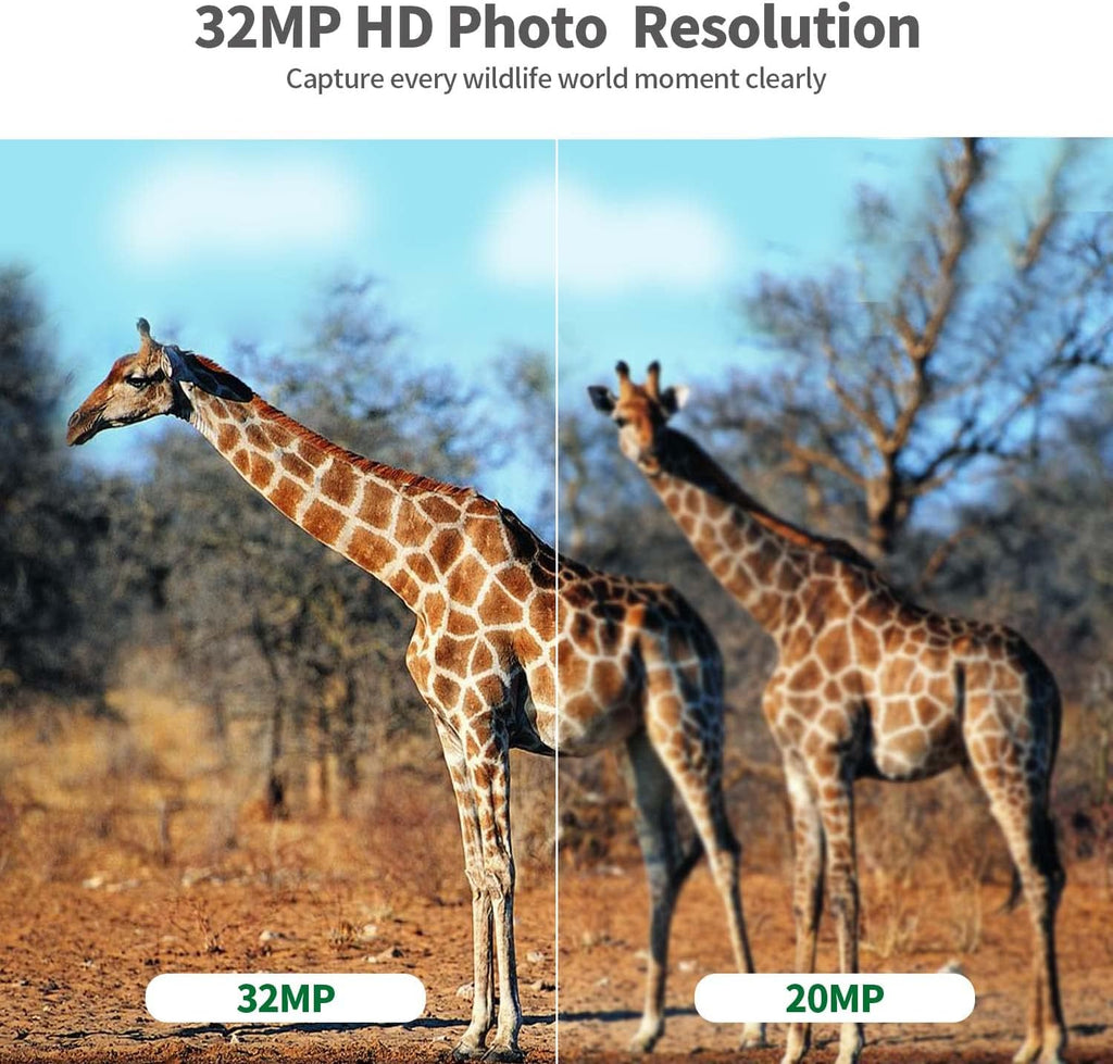 2.4" LCD 32MP 4K IP66 Waterproof Deer Camera, Pack of 2 O941