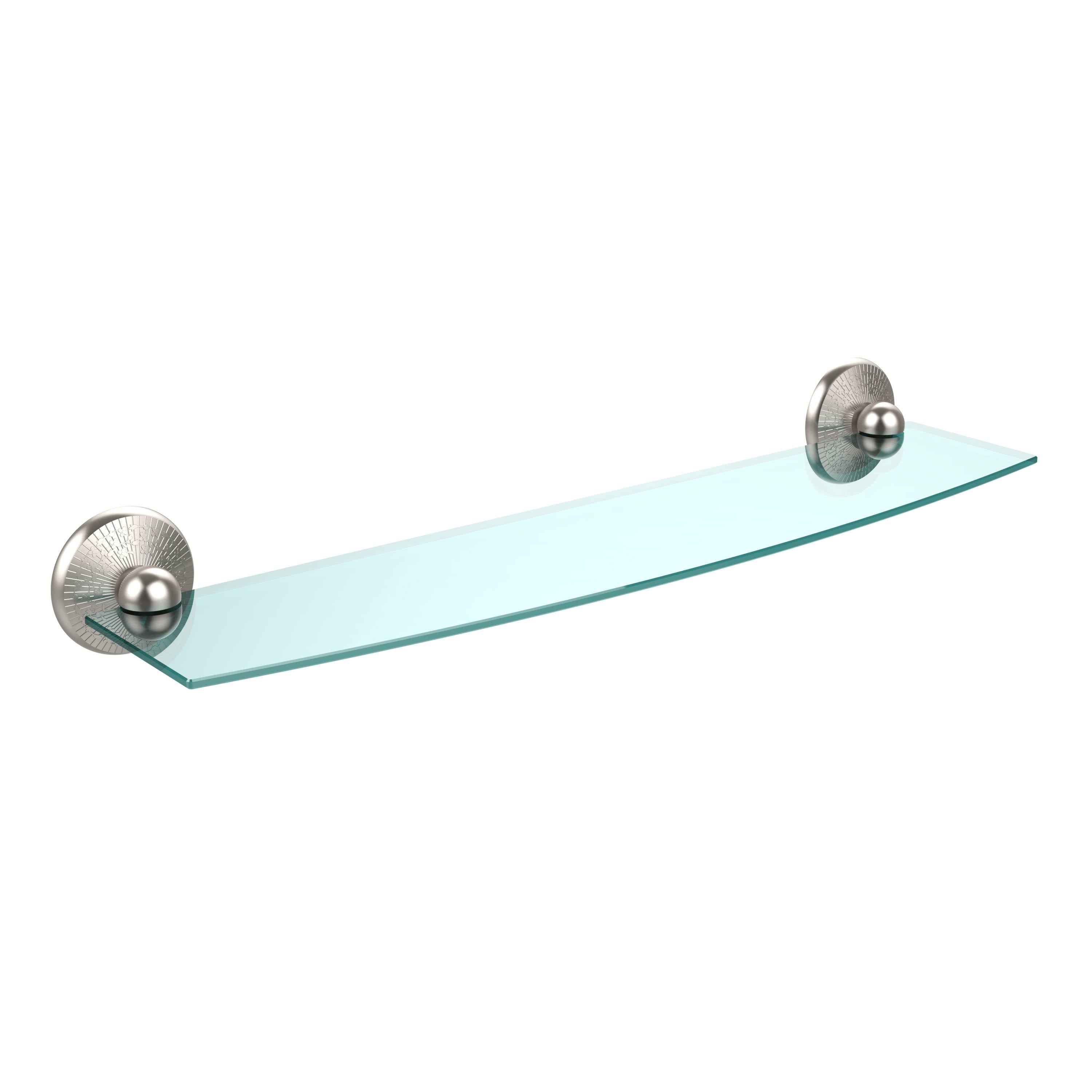 24 inch Glass Shelf Satin Nickel U988