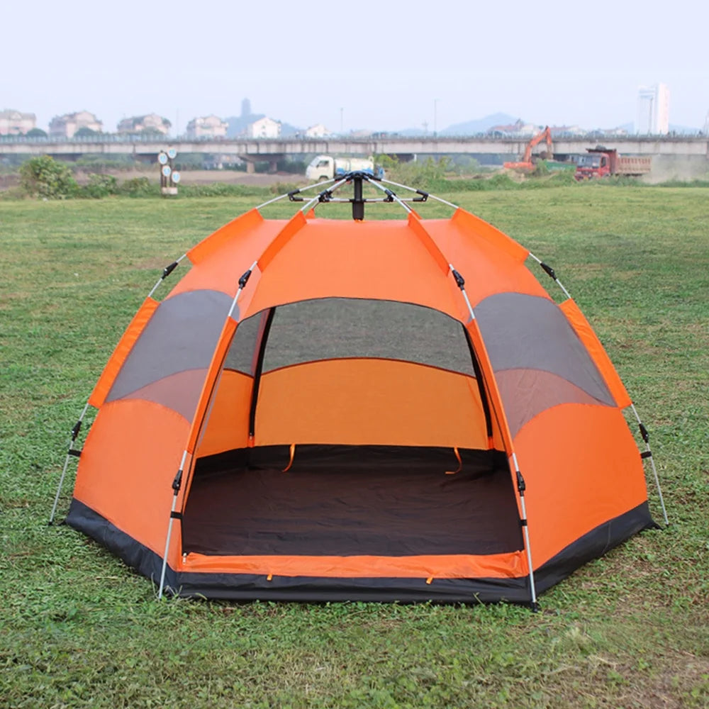 Camping Tent Quick Open Double Layer Rainproof V2077