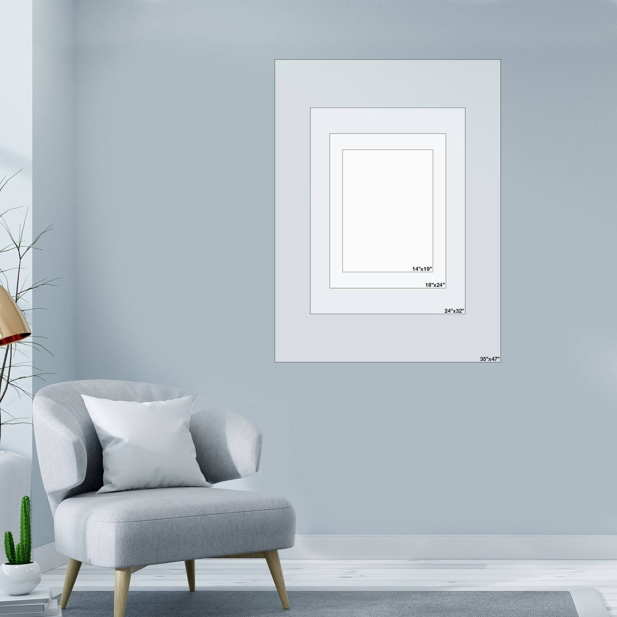 Geometric Collage II on White Neutral Canvas Art U769206