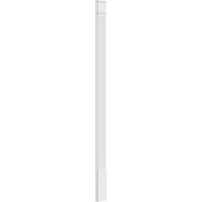 Fluted PVC Pilaster with Decorative Capital & Base (Pair) P534143