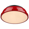 Black Red Flush Mount Light J84347