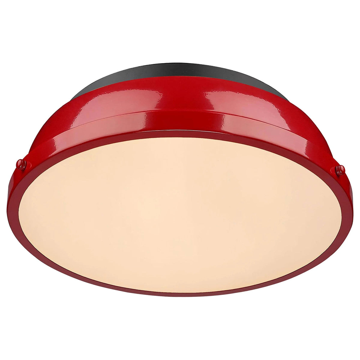 Black Red Flush Mount Light J84347