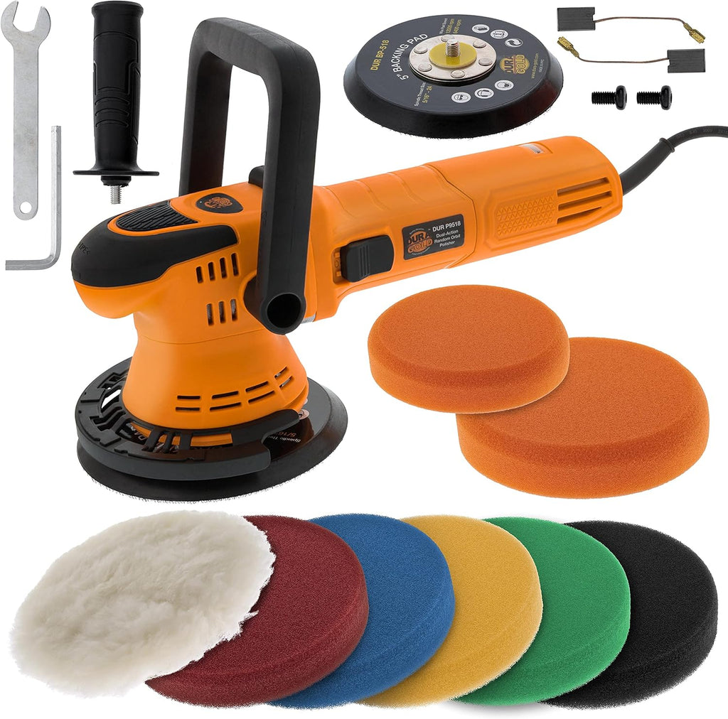 6" Random Orbit Dual-Action Polisher Buffer Sander with 8 Pad Kit, Variable Speed 2000 to 6400 OPM, 750 Watts A22441