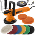 6" Random Orbit Dual-Action Polisher Buffer Sander with 8 Pad Kit, Variable Speed 2000 to 6400 OPM, 750 Watts A22441