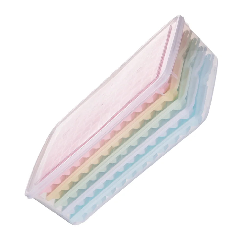 Silicone Ice Cube Mold Tray with Lid L5207