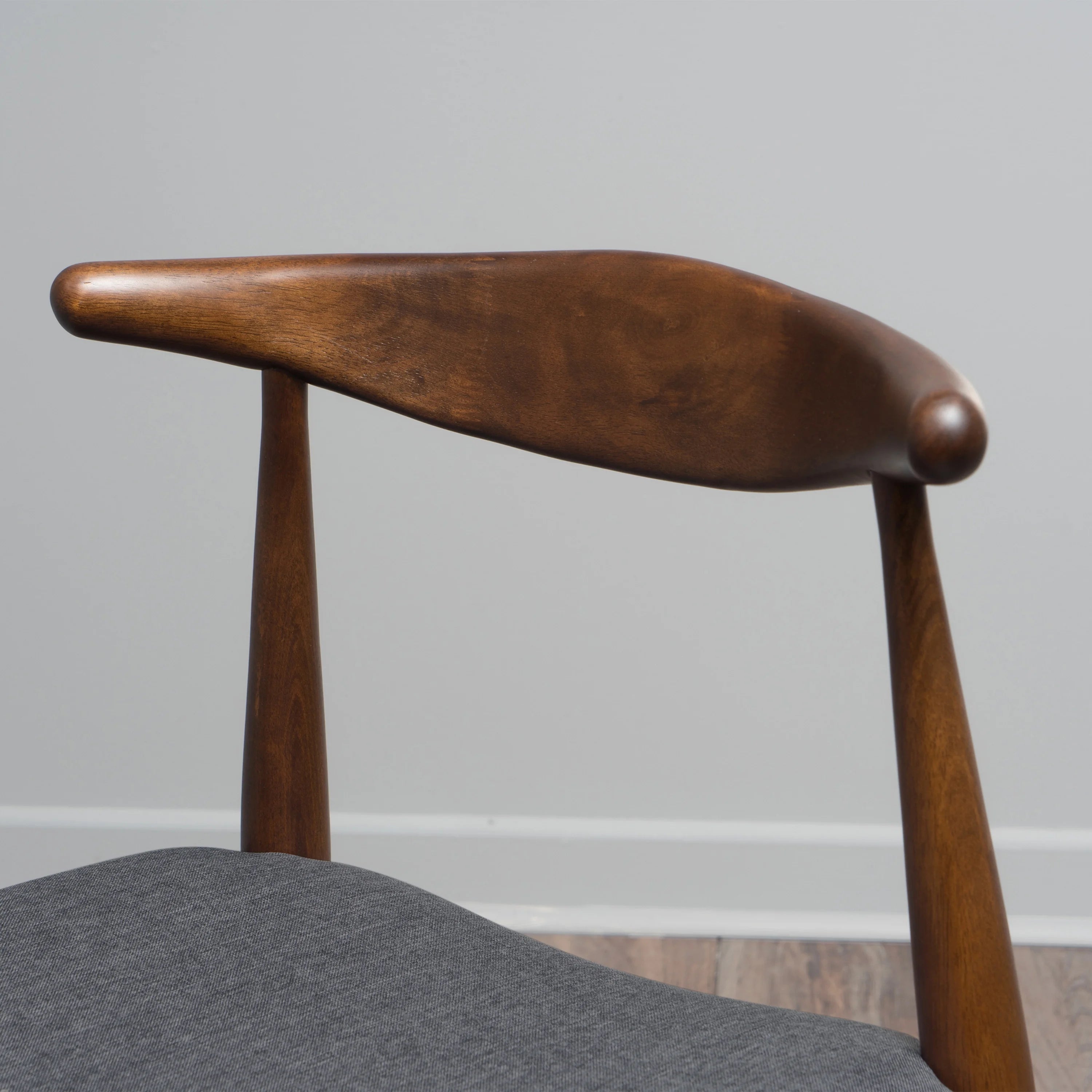 Charcoal Fabric Upholstered Dining Chairs, Set of 2 N854