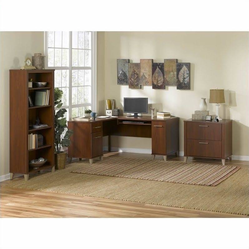 5 Shelf Wood Bookcase in Hansen Cherry W703442