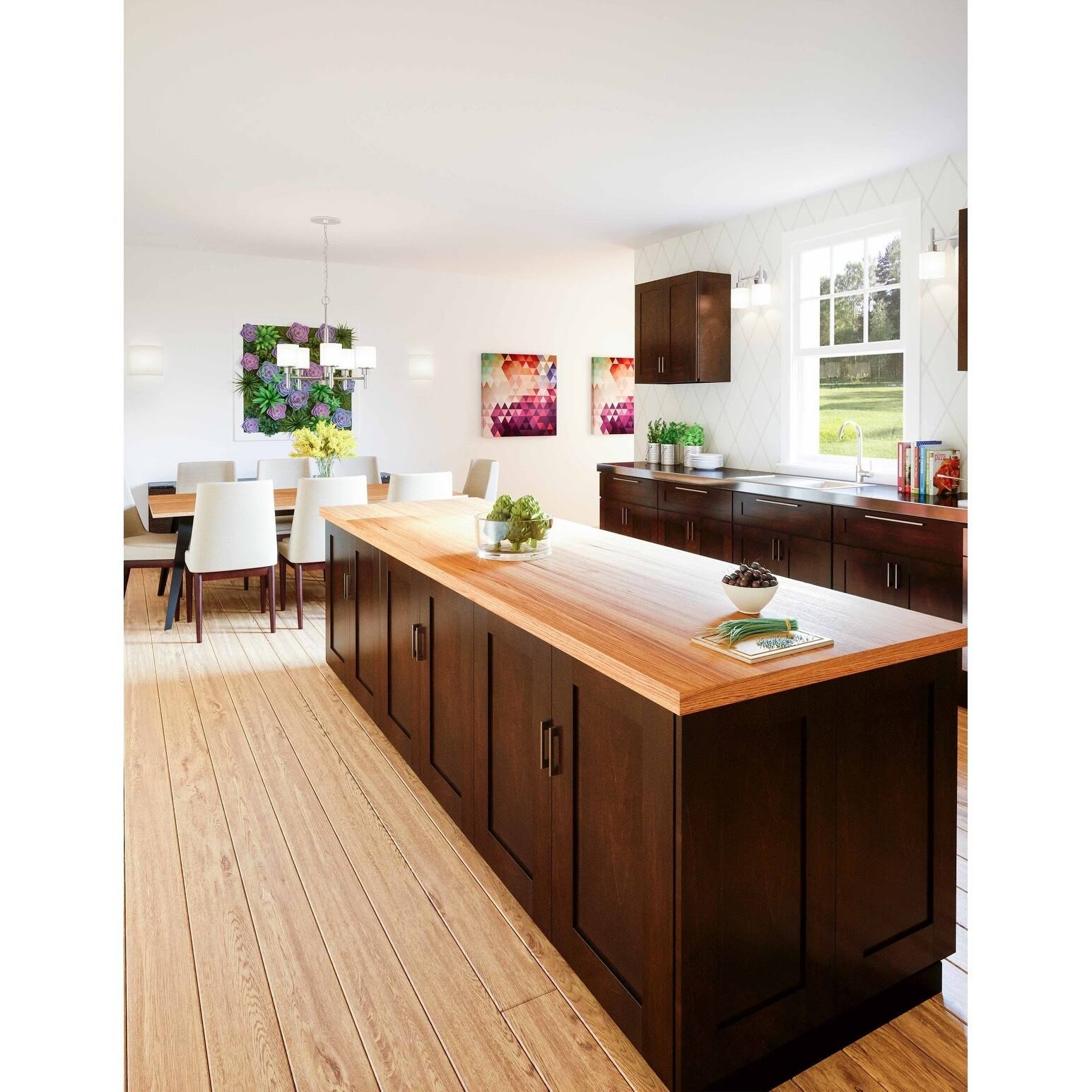 Espresso Double Door Kitchen Cabinet W38719