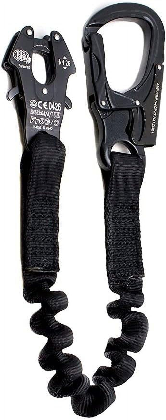 Black 24 Inches Elastic Bungee Lanyard with Snap Hook P83046