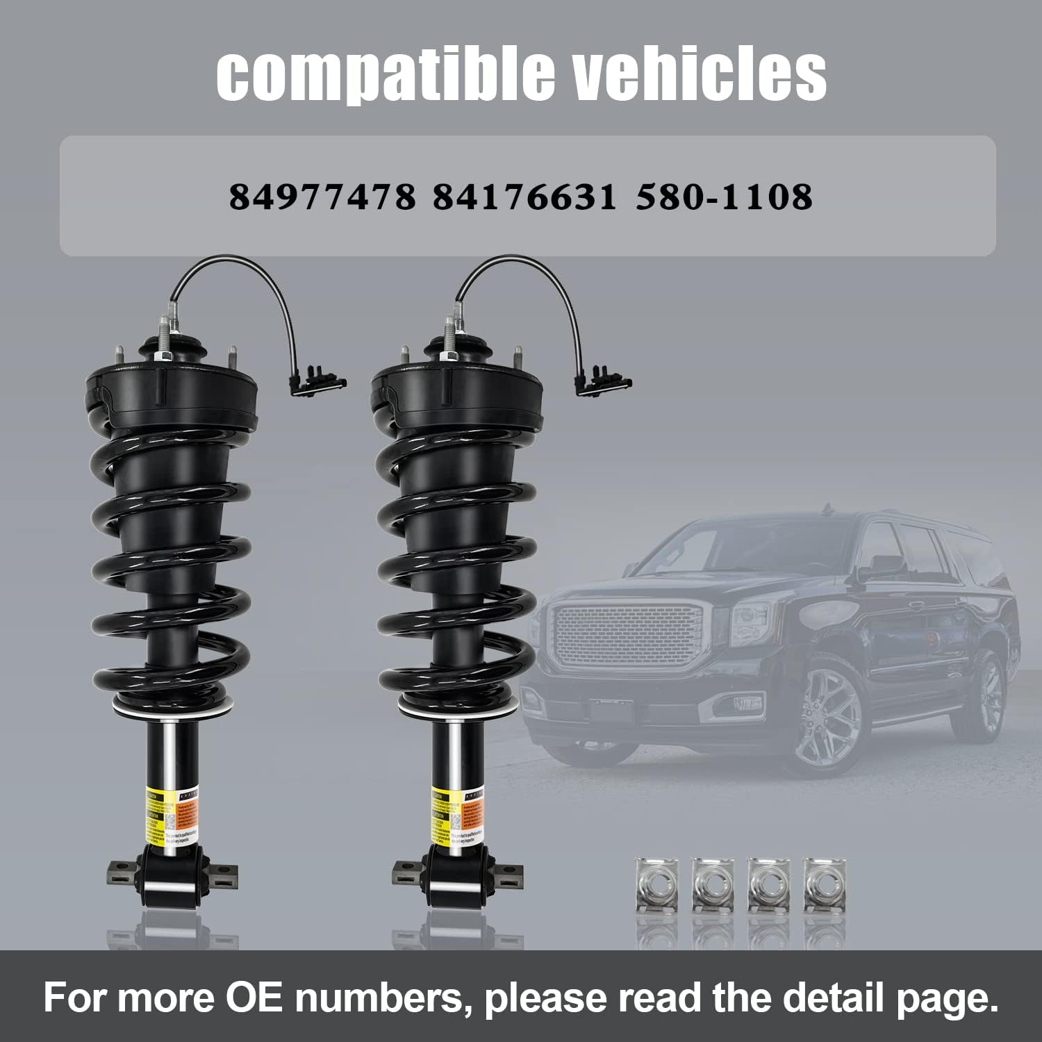 Front Struts Assembly Shock Absorber with Magnetic Ride Control Pair O977270