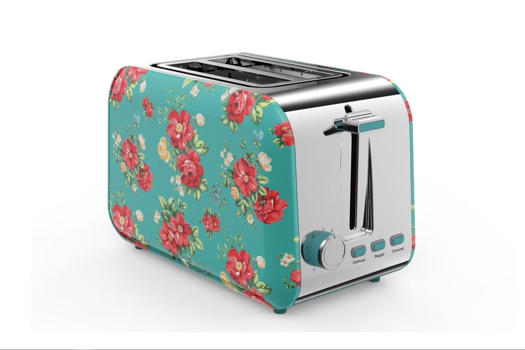 Vintage Floral Green 2 Slice Toaster G116802