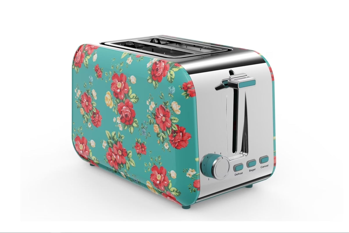 Vintage Floral Green 2 Slice Toaster G116802