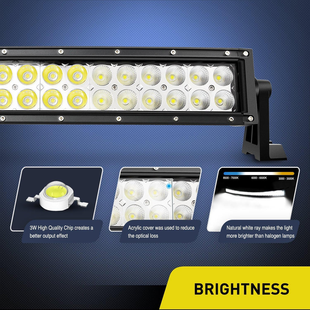 42Inch 240W Curved LED Work Light Spot Flood Combo Driving Fog Lights, Pack of 2 V4437