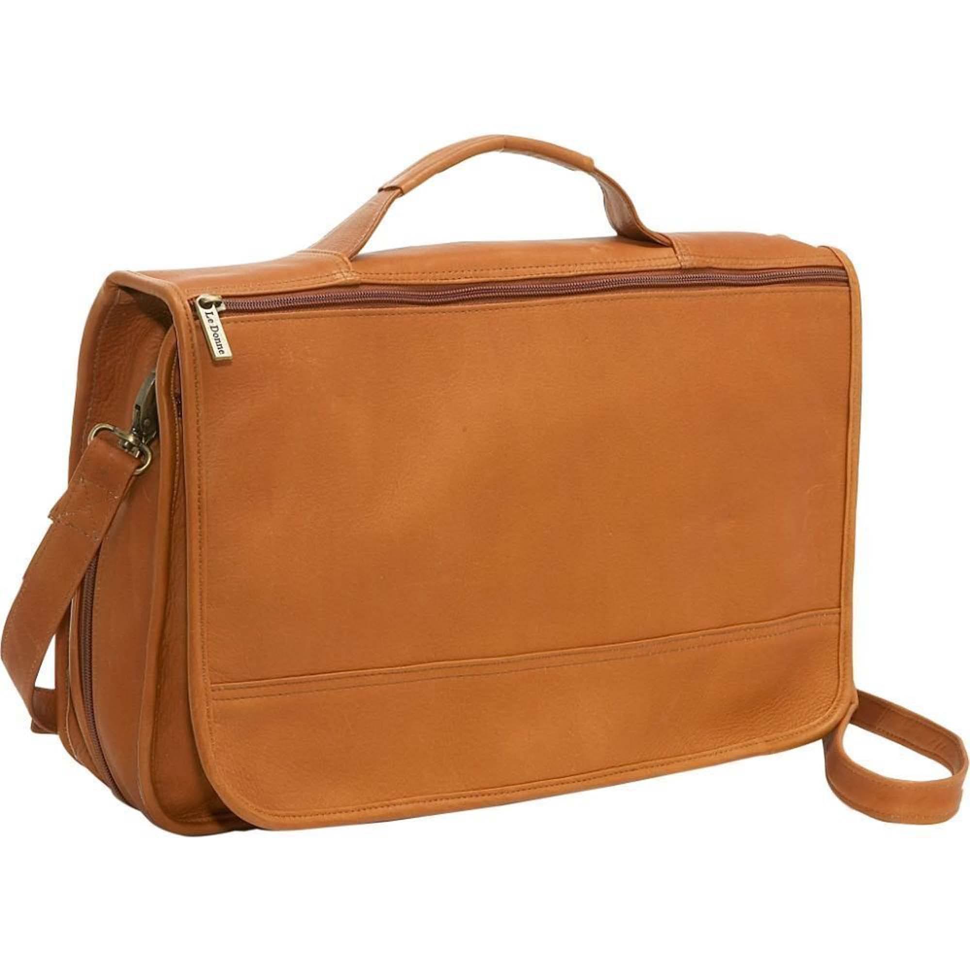 Leather Expandable Messenger R243