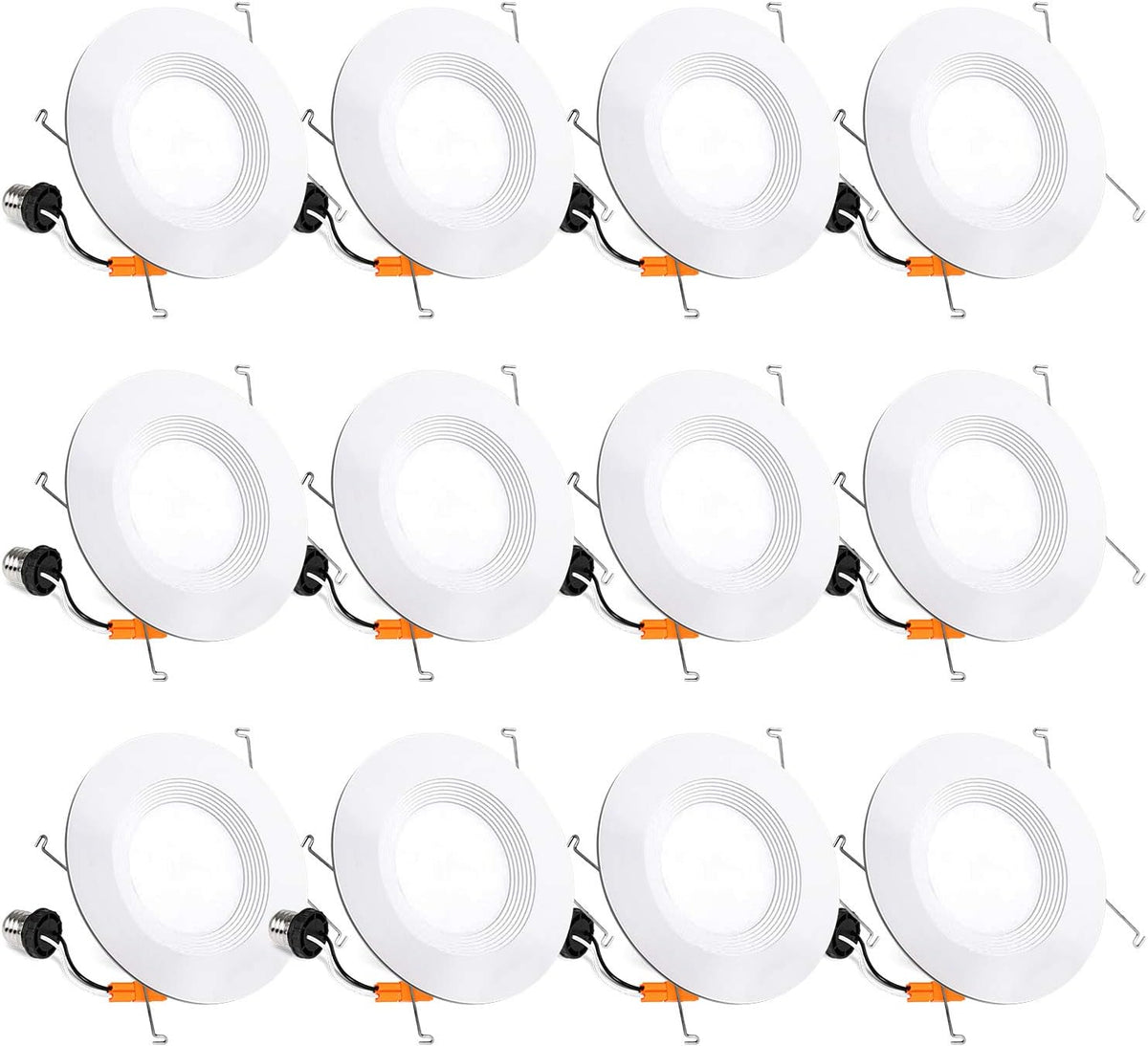 6 Pack Smart Wi-Fi LED Recessed Downlight with Baffle Trim I504668