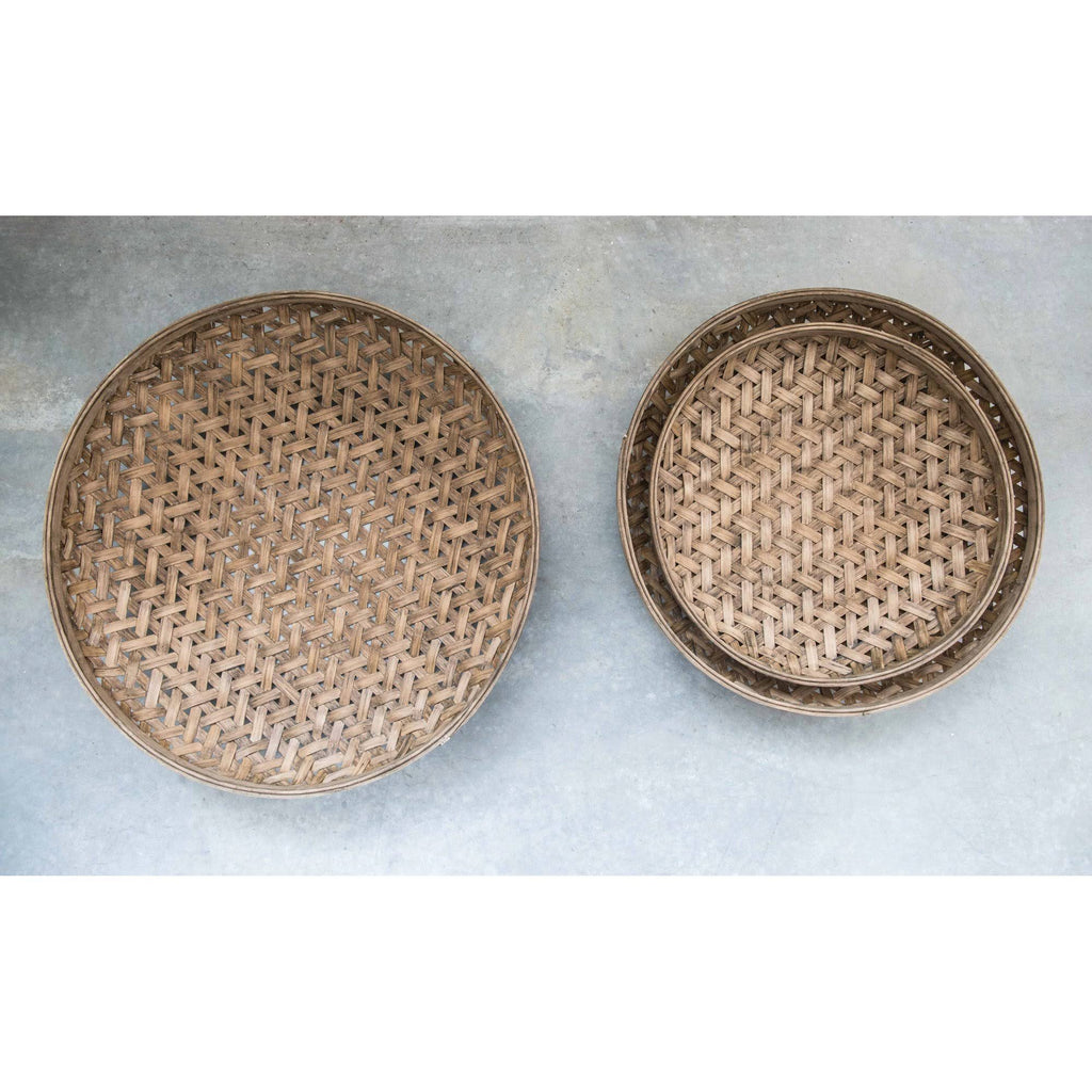 Set of 3 Bamboo Baskets A964717