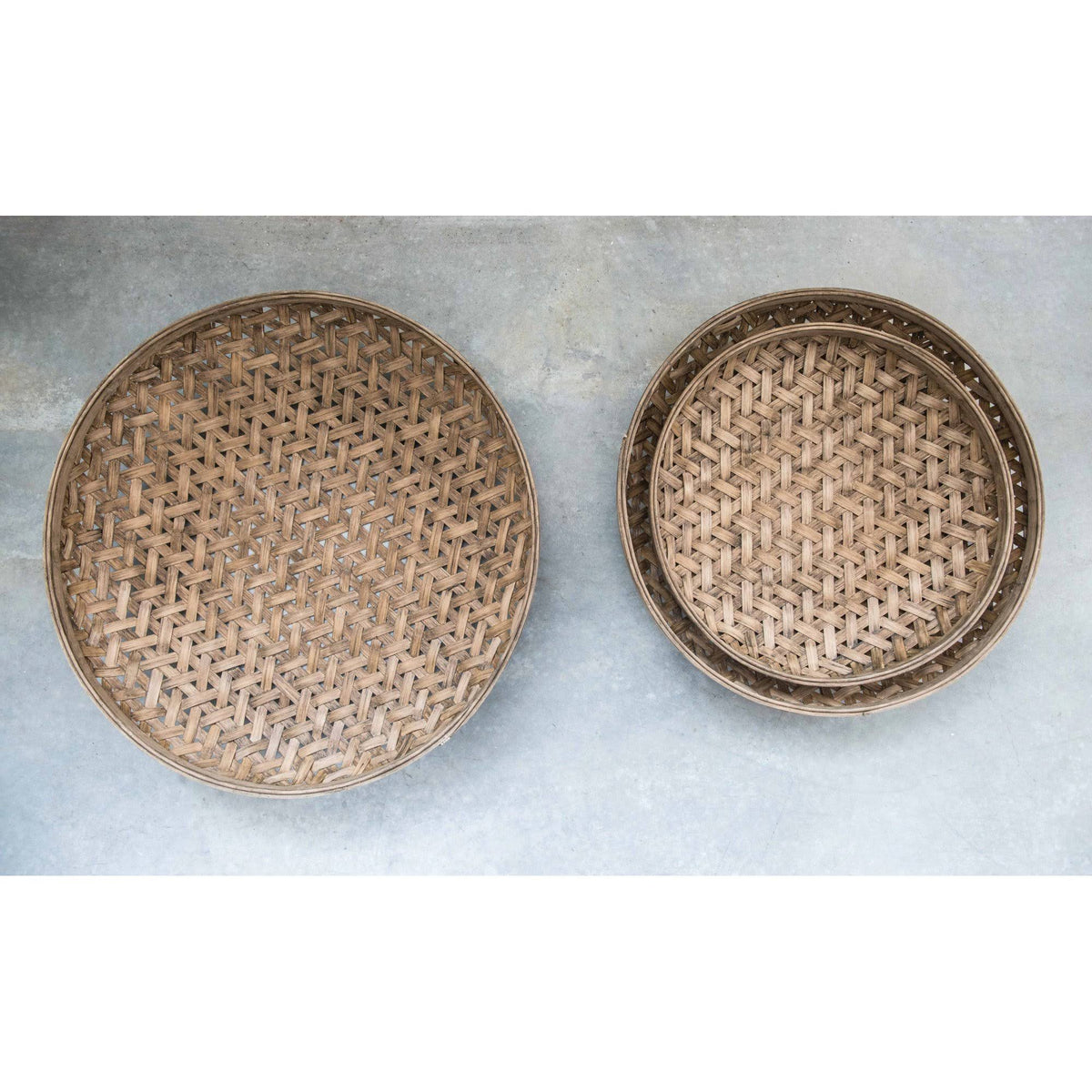 Set of 3 Bamboo Baskets A964717