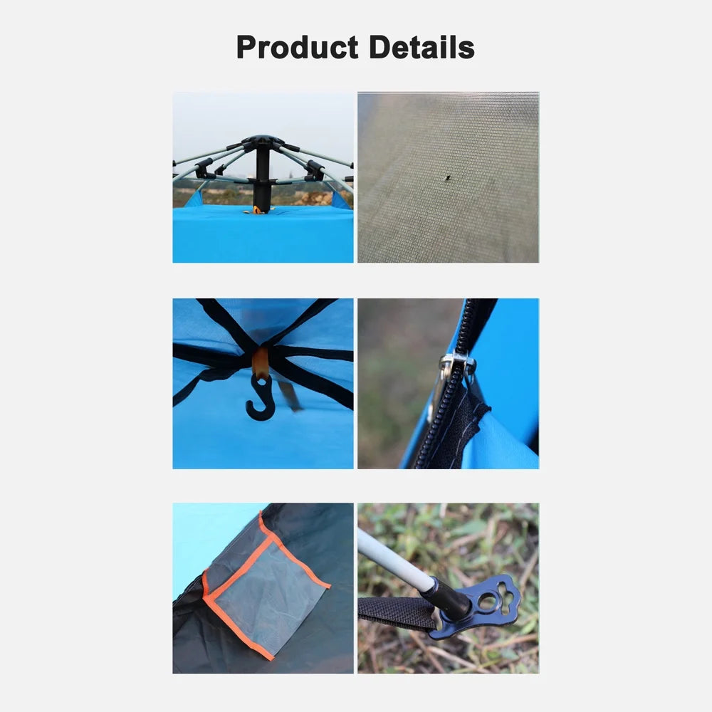 Camping Tent Quick Open Double Layer Rainproof V2077
