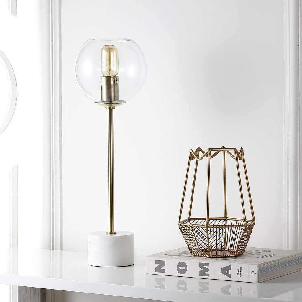 Brass Gold/White 22-inch Table Lamp D4760