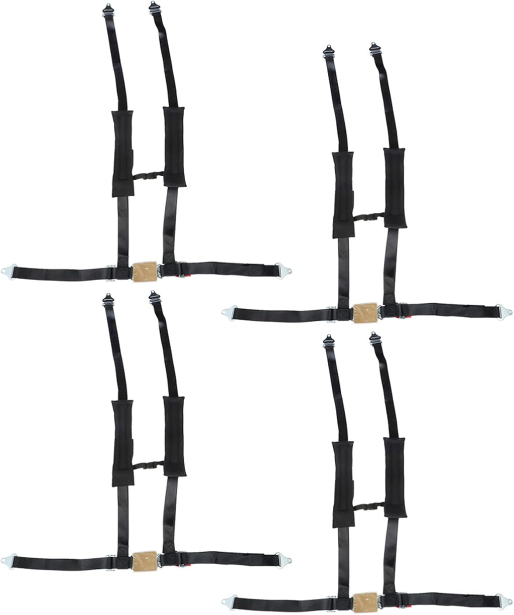 4 Pack Black 4 Point Harness 2 Straps Y639