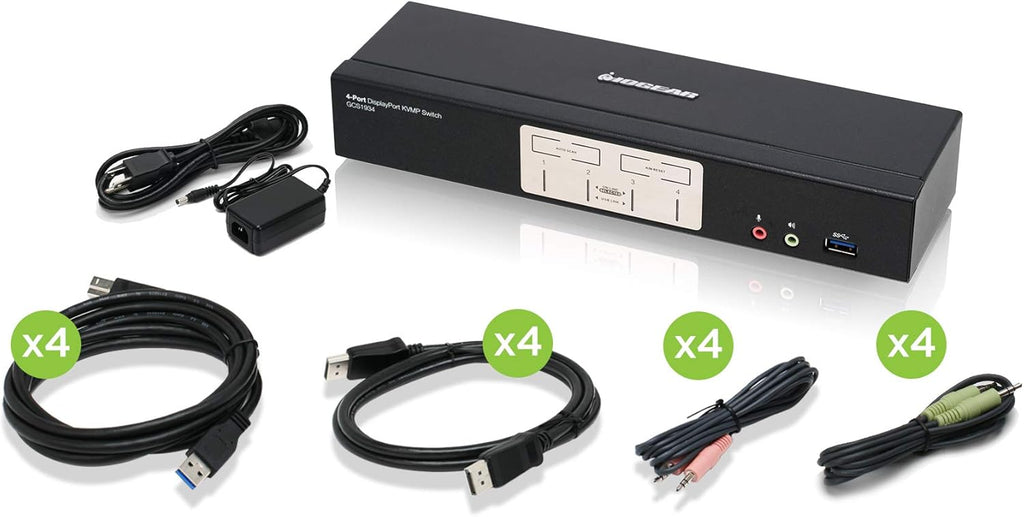 4K DisplayPort KVMP Switch with HDMI and DisplayPort Out USB 3.0 and RS-232 N560688
