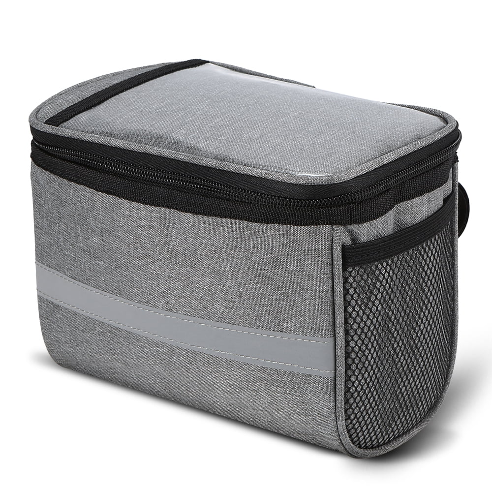 Grey Polyester Insulated Bike Handlebar Bag R76273