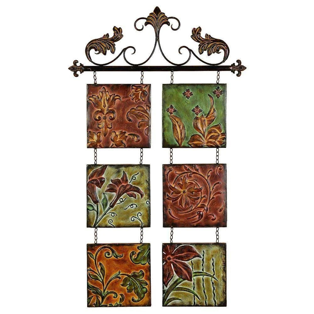 Metal Wall Decor Botanical Scroll O137