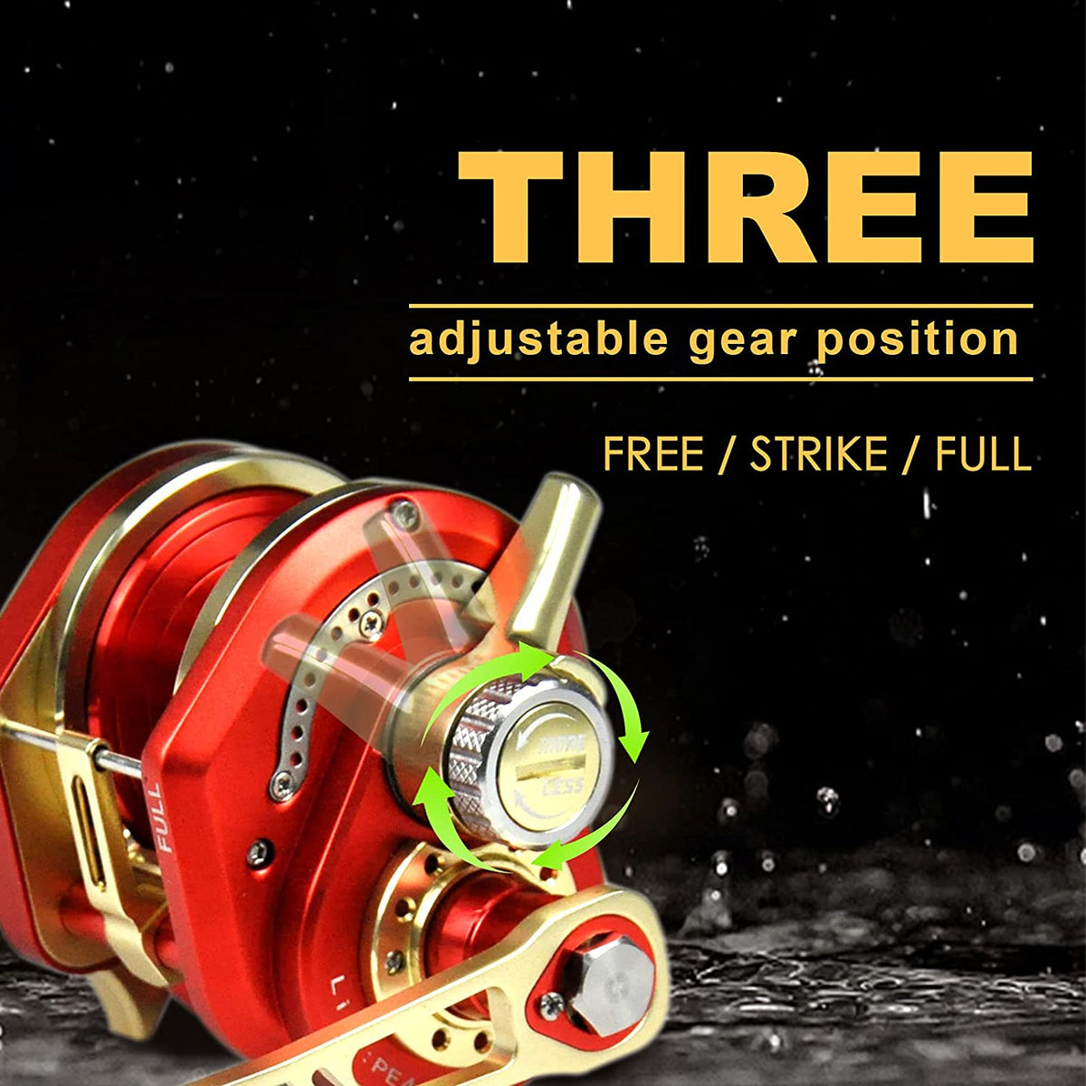 Slow Pitch Jigging Reel Saltwater 6.3:1 9BB+2RB Conventional Reels L10790