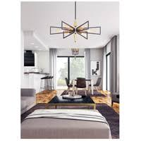 4 Light Flush Mount Black/Satin Y1115