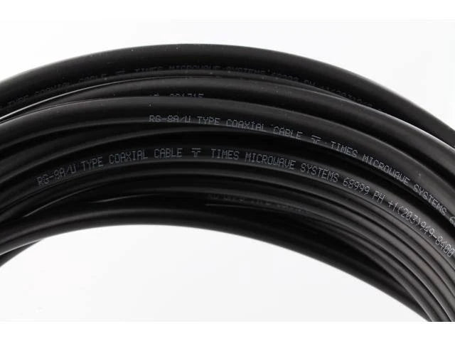 60 ft RG213 Coax Antenna RF Cable with Silver Teflon UHF Connectors K51383